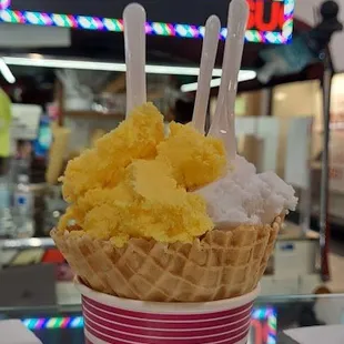 Mango and Coconut Gelato