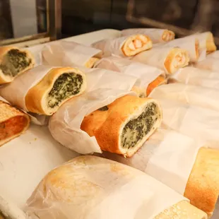 a variety of bread rolls