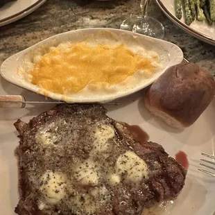 16 ounce ribeye, classic macaroni and cheese