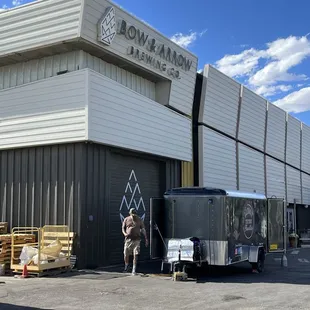 Exterior of bow and arrow