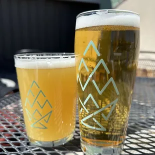 Beers on the outdoor patio