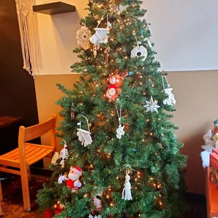 a decorated christmas tree