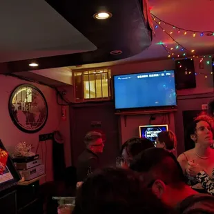 Back half of bar with karaoke