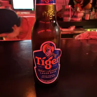 a bottle of tiger beer