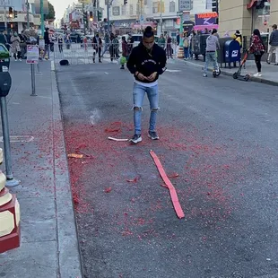 2 full packs of fireworks given to us for free by Jenny