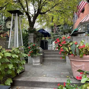 Steps and outdoor seating area