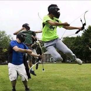 Archery dodgeball team building event