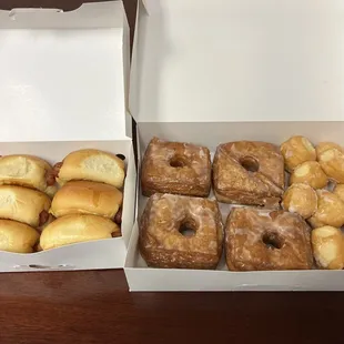 two boxes of doughnuts