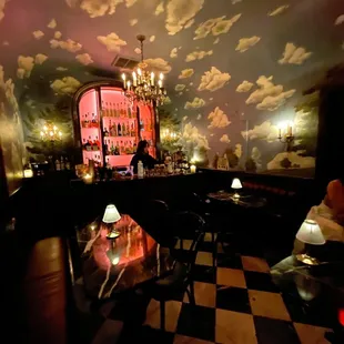 the interior of a restaurant