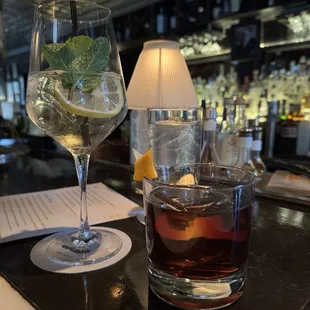 Two cocktails we ordered