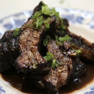 a close up of a plate of food