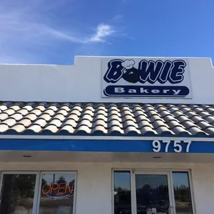 the front of the building