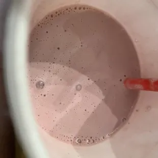 My husband's blackberry shake.