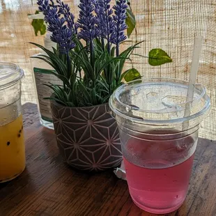 Coconut water and Passion fruit green iced tea