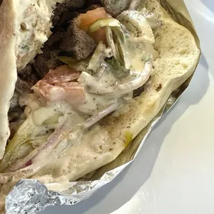 Beef Shawarma with Iraqi bread