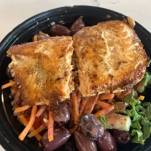 Salmon crest your own bowl