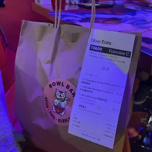 To go order