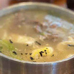 Rice cake soup doesn't disappoint.