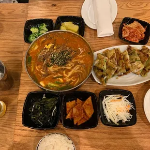 Seafood Savory Pancakes ; Spicy brisket noodle soup (October 2020)