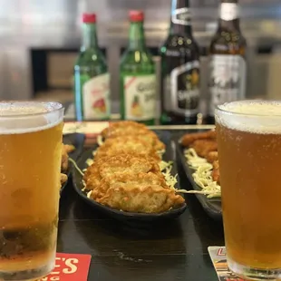 Draft beer and snack combo