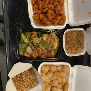 a variety of food in containers