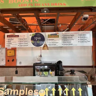 Juice and Smoothie Menu