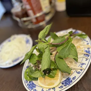 a plate of food on a table