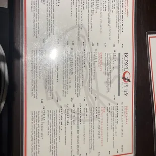 Menu 1/2