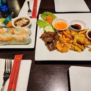 a variety of food items