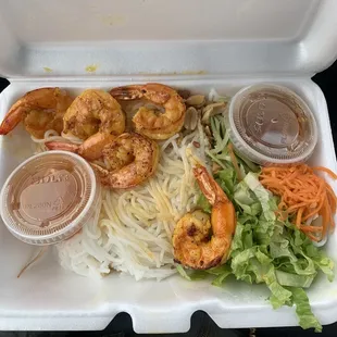 Vermicelli noodle and shrimp