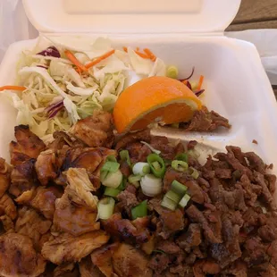 Chicken and beef plate