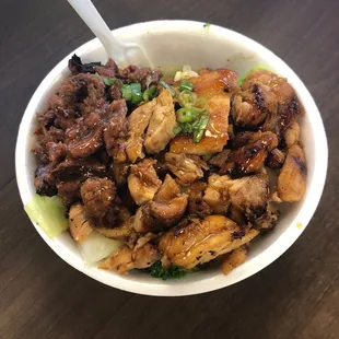 Beef/chicken/vegetable bowl, no rice