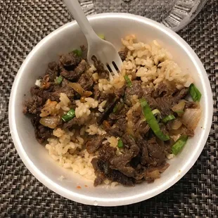 Bulgogi bowl with brown rice