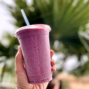 Dragon Slayer - Acai, Strawberry, Blueberry, Blackberry, Raspberry, Banana, Vanilla, Whey Protein, Peanut Butter, Cinnamon, and Almond Milk