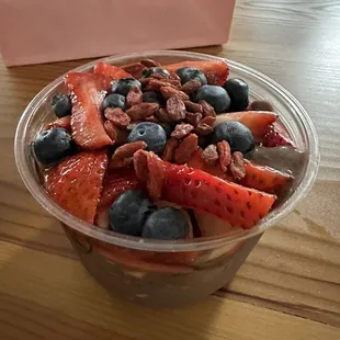 Green Goliath with blueberries, no coconut flakes