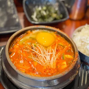 spicy soft tofu with beef