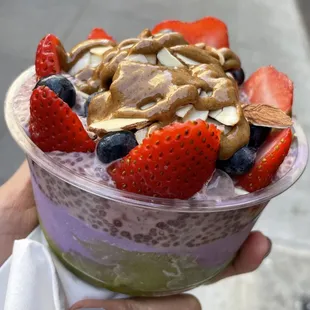 Matcha + ube bowl