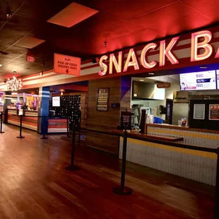 Snack Bar, Entrance/Exit, and Arcade in the far back
