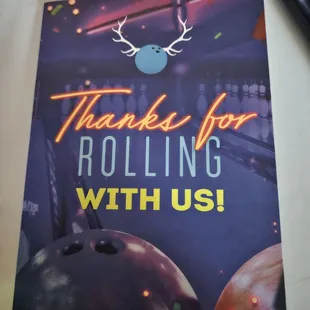 Card from staff