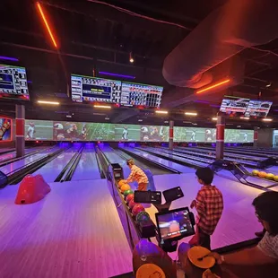 All 21 bowling lanes here