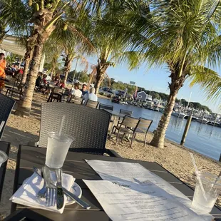 Empty table among others