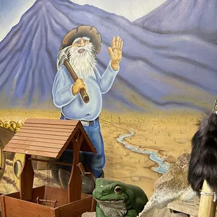 Inside mural of miner