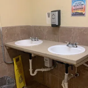 Woman&apos;s bathroom sink.