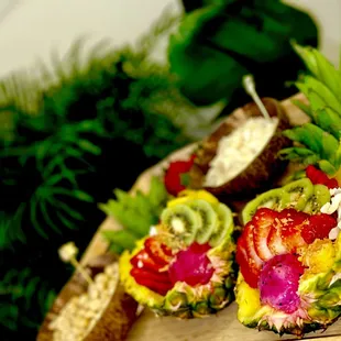 Tropical Pitaya Pineapple Boat