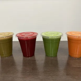 Artisan juice flight