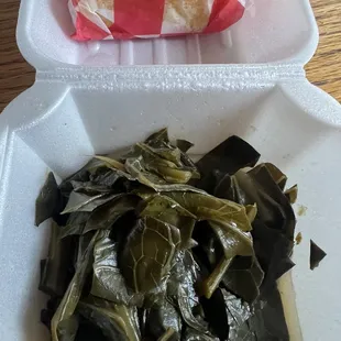Collard greens and cornbread
