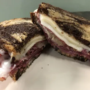 a sandwich cut in half