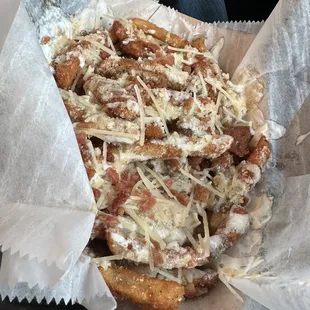 Loaded garlic Parmesan fries