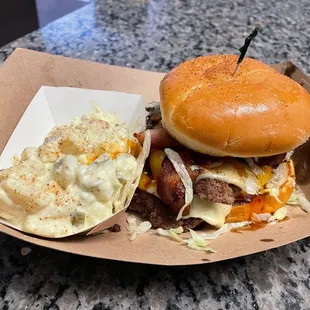 bacon, egg, cheese, and lettuce