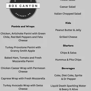 Menu as of 01/25/23